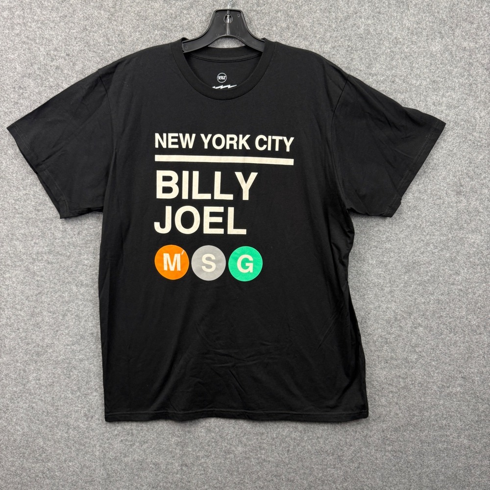 Billy Joel MSG New York City Subway Graphic T-Shirt Mens XXL Black Barking Irons